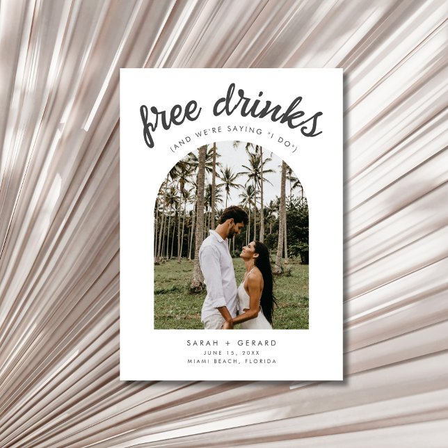 Kostenlose Drinks Sprichwort I do Arch Foto Beach  Save The Date (Free Drinks Saying I Do Arch Photo Beach Wedding Save The Date)