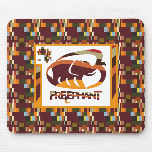 KOSTENLOSE ELEPHANT VON MASANSER PIXELAT MOUSEPAD (Vorne)