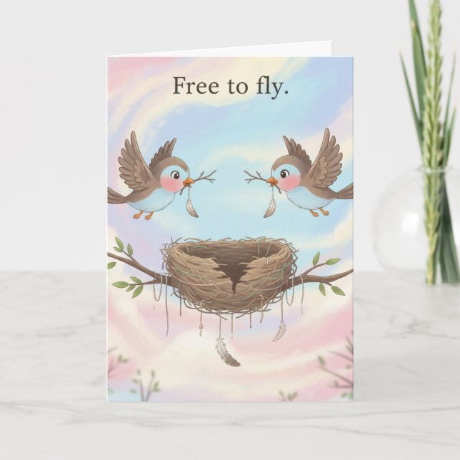 Kostenlose Fly-Card-Scheidung Karte (Vorderseite)