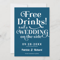 Kostenlose Getränke Lustige Casual-Hochzeit Termin