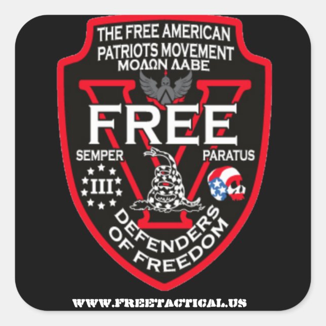 KOSTENLOSE Großaufkleber Quadratischer Aufkleber (Vorderseite)