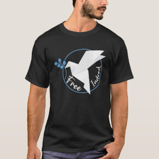 Kostenlose Herkunft von Vögeln aus Papierfalten T-Shirt
