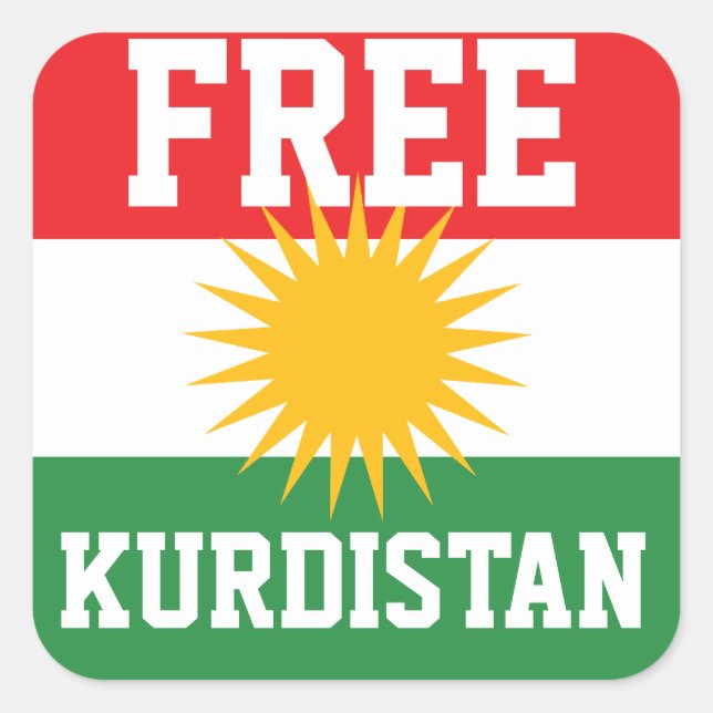 KOSTENLOSE KURDISTAN FLAG STICKERS (Vorderseite)