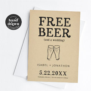 Kostenlose lustige Beer Hochzeitstag Karte