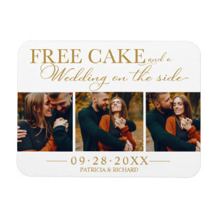 Kostenlose lustige Hochzeitstorte Save The Date 3  Magnet