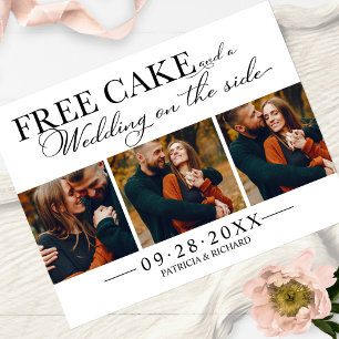 Kostenlose lustige Hochzeitstorte Save The Date 3  Postkarte