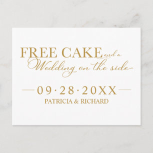 Kostenlose lustige Hochzeitstorte Save The Date oh Postkarte