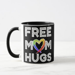 Kostenlose Mama Hugs Gratis Mama Hugs Rainbow Gay  Tasse