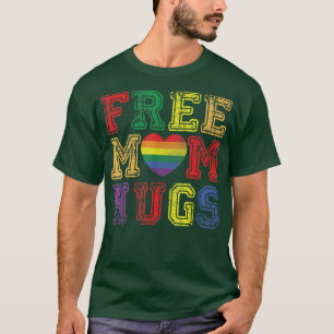 Kostenlose Mama Hugs LGBT Herz-LGBT-Unterstützung T-Shirt