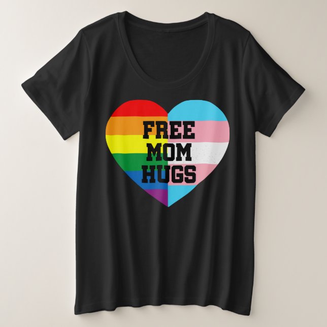 Kostenlose Mama Hugs Shirt, Mama Hugs Shirt, stolz Große Größe T-Shirt (Design vorne)