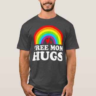 Kostenlose Mama Umarmungen LGBT Stolz Regenbogen H T-Shirt