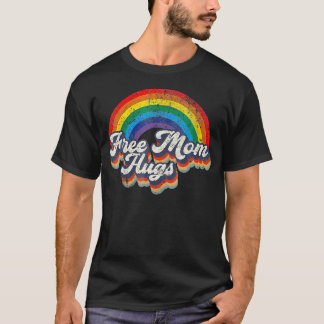 Kostenlose Mama Umarmungen Regenbogen Herz Lgbt Fl T-Shirt