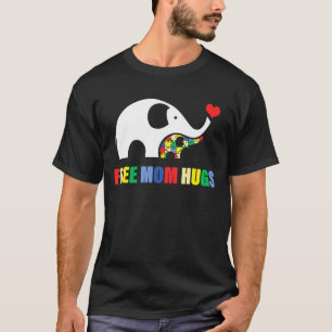 Kostenlose Mamma Umarmungen Elefant Mama Autismus T-Shirt
