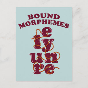 Kostenlose Morphemes Phonics Englisch lernen Postkarte