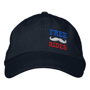 KOSTENLOSE MUSTACHE-RIDES BESTICKTE BASEBALLKAPPE
