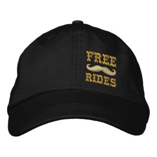 KOSTENLOSE MUSTACHE-RIDES BESTICKTE BASEBALLKAPPE