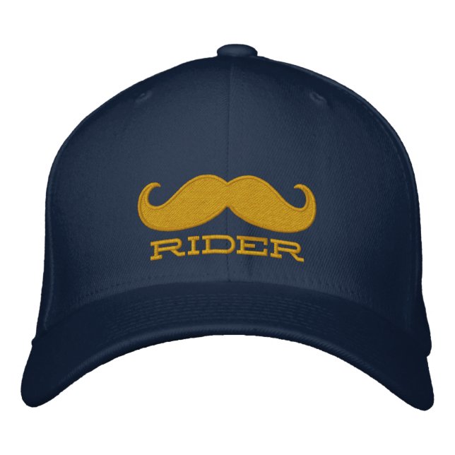 KOSTENLOSE MUSTACHE-RIDES BESTICKTE KAPPE (Vorderseite)
