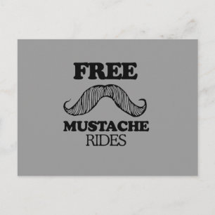 KOSTENLOSE MUSTACHE-RIDES POSTKARTE