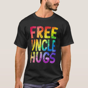 Kostenlose Onkel Umarmungen LGBT Stolz LGBTQ Lesbi T-Shirt