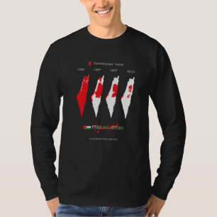 Kostenlose Palästina-Karte Flagge Freies Gaza Ich T-Shirt