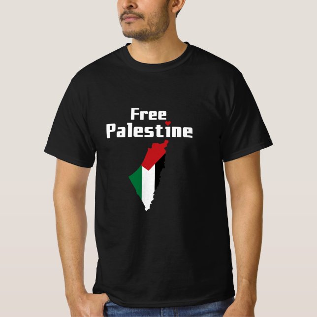 KOSTENLOSE PALÄSTINENFREIE GAZA PALÄSTINE FLAG ARA T-Shirt (Vorderseite)