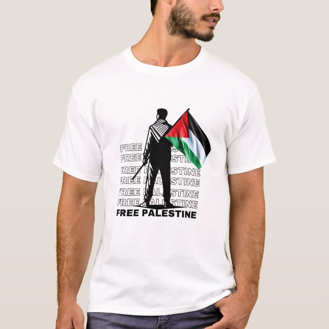 KOSTENLOSE PALESTINE Flag Mann T-Shirt (Vorderseite)