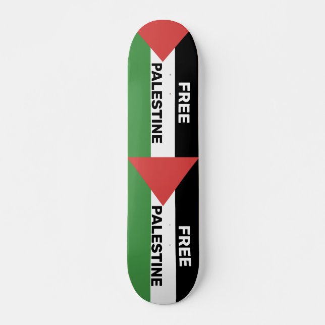 KOSTENLOSE PALESTINE FLAG ROTES SCHWARZES GRÜNWEIS SKATEBOARD (Vorne)