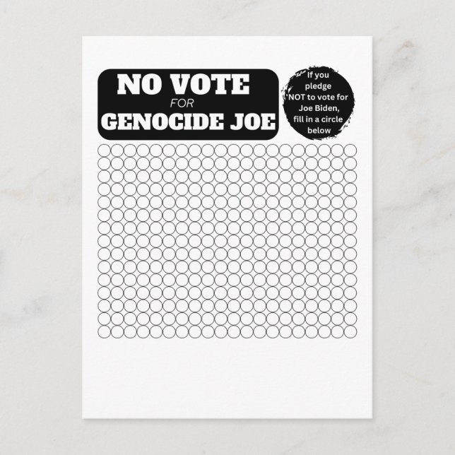 KOSTENLOSE PALESTINE - Keine Abstimmung über Völke Postkarte (Vorderseite)