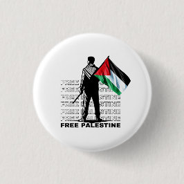 KOSTENLOSE PALESTINE WHITE BUTTON