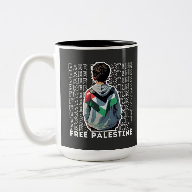 KOSTENLOSE PALESTINE ZWEIFARBIGE TASSE (Links)