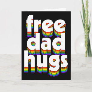 Kostenlose Papa-Umarme Regenbogen-Liebe-Verbündete Karte