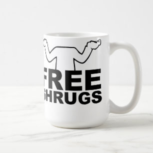 Kostenlose Schulterzucken-Tasse Tasse