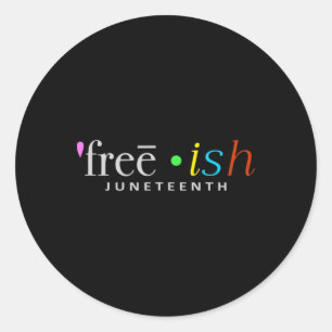Kostenlose schwarze Geschichte Juneteenth-Feier Lu Runder Aufkleber