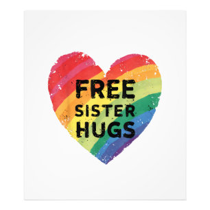 Kostenlose Schwesternumarmungen LGBT Schwule Lesbe Fotodruck