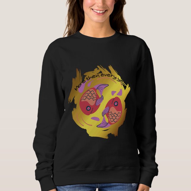 Kostenlose Schwimmfische Sweatshirt (Vorderseite)