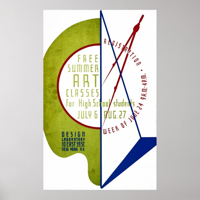 Kostenlose Summer Art Clubs - WPA Poster - (Vorne)