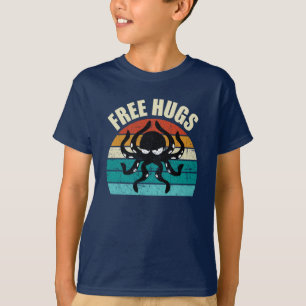 Kostenlose Umarmungen Achtarmiger Tintenfisch Komö T-Shirt
