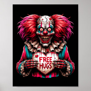 Kostenlose Umarmungen Gruseliger Clown Valentinsta Poster