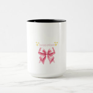 Kostenlose Vibes Rosa Schleife Coquette Tasse Cu