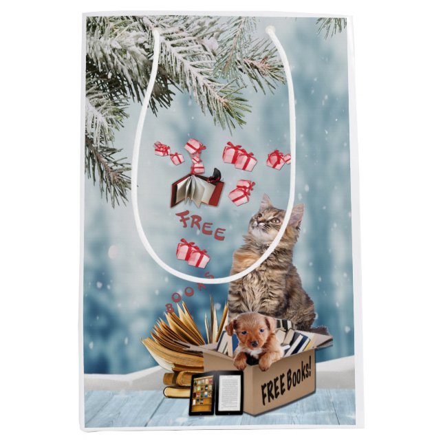 Kostenlose Weihnachtsbücher Mittlere Geschenktüte (Vorderseite)
