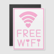 "KOSTENLOSE WIFI" in Rosa