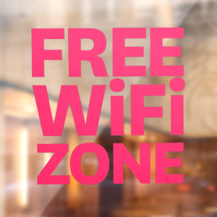 Kostenlose WiFi-Zone Kaffee-Donut-Shop Geschäft Fensteraufkleber