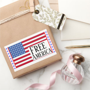 Kostenloser Amerika-Aufkleber Rechteckiger Aufkleber