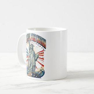 Kostenloser Geist, freie Nation Design Kaffeetasse
