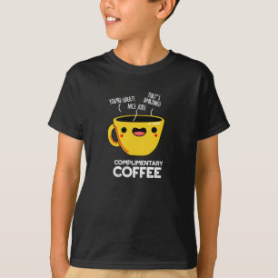 Kostenloser Kaffee Funny Drink Pun Dark BG T-Shirt