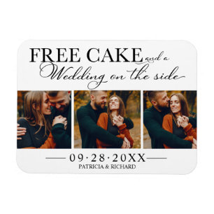 Kostenloser Kuchen Lustige Hochzeit Termin merken  Magnet