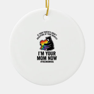 Kostenloser Mama-Hug-Bär-Stolz Vintage-T-Shirt-Des Keramik Ornament