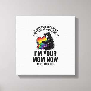 Kostenloser Mama-Hug-Bär-Stolz Vintage-T-Shirt-Des Leinwanddruck