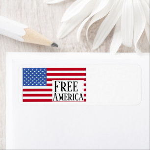 Kostenloser Rücksende-Adressaufkleber Amerika