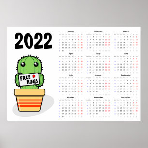 Kostenloser Umarmungen Kalender 2022 Poster - Mont